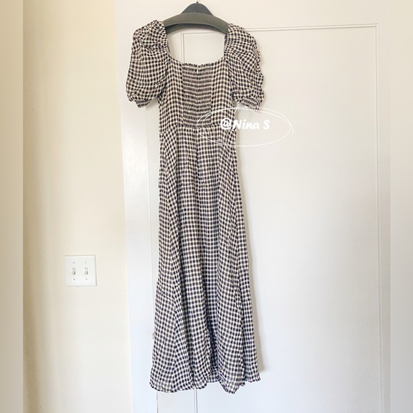 Reformation Bandit Dress in April Check - Picture 5 of 7